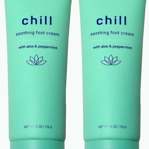SPA SCENTIALS CHILL SMOOTHING FOOT CREAM ALOE & PEPPERMINT (Set of 2) - Picture 1 of 3